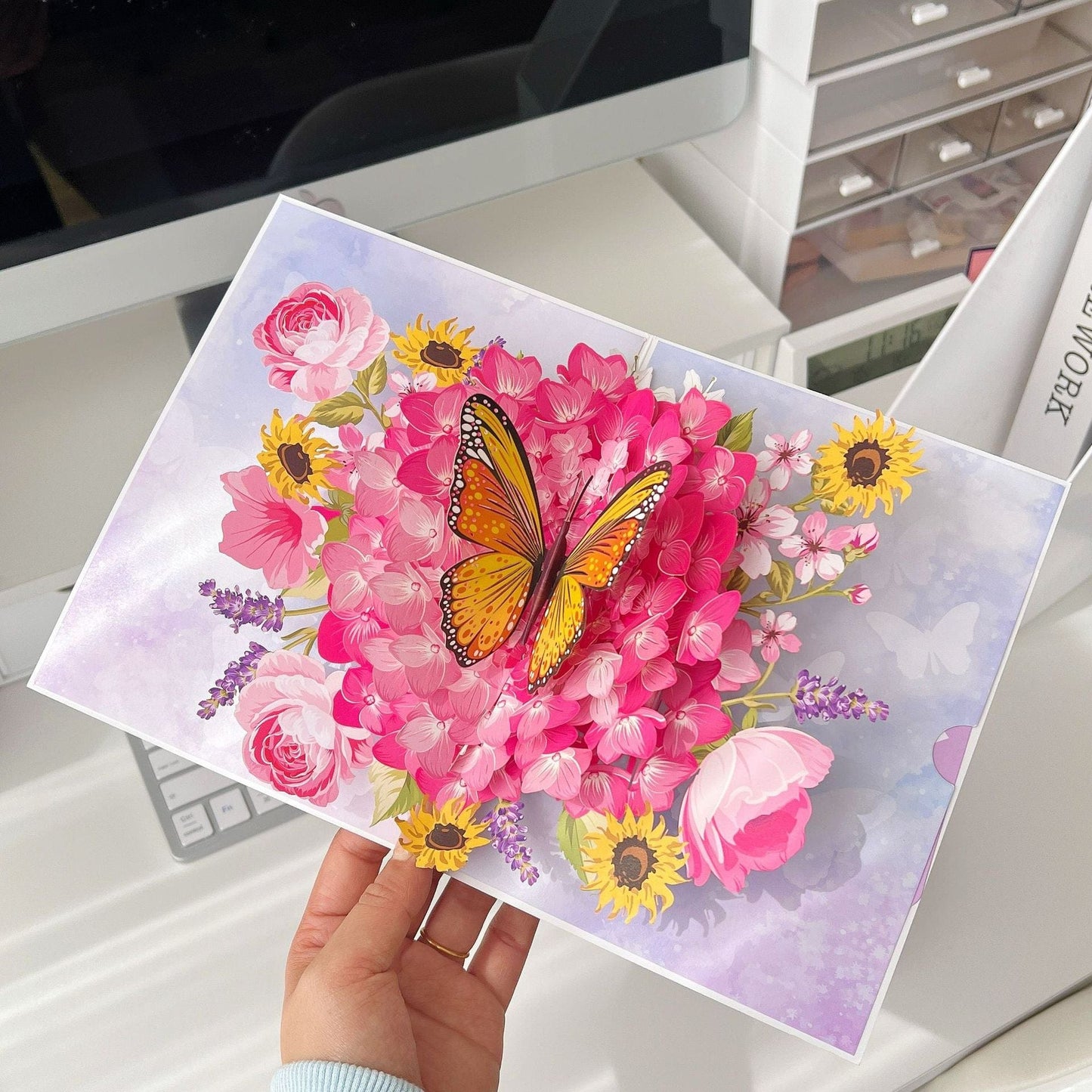Mypinknyc Butterfly 3D Greeting Popup Card