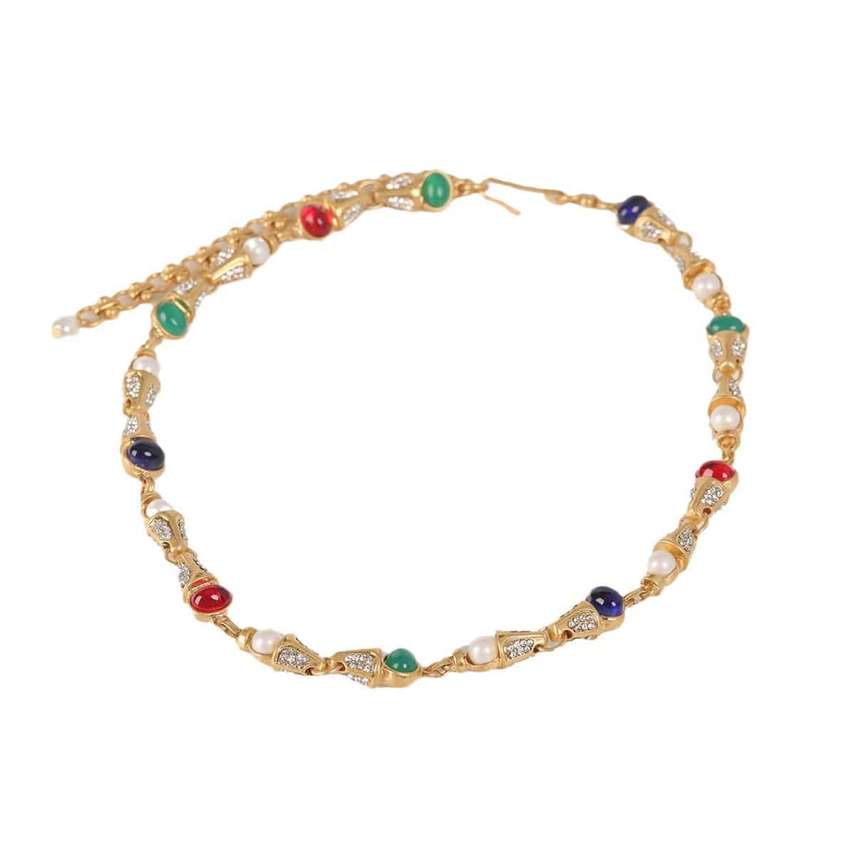 Mypinknyc Colored Gemstones Necklace