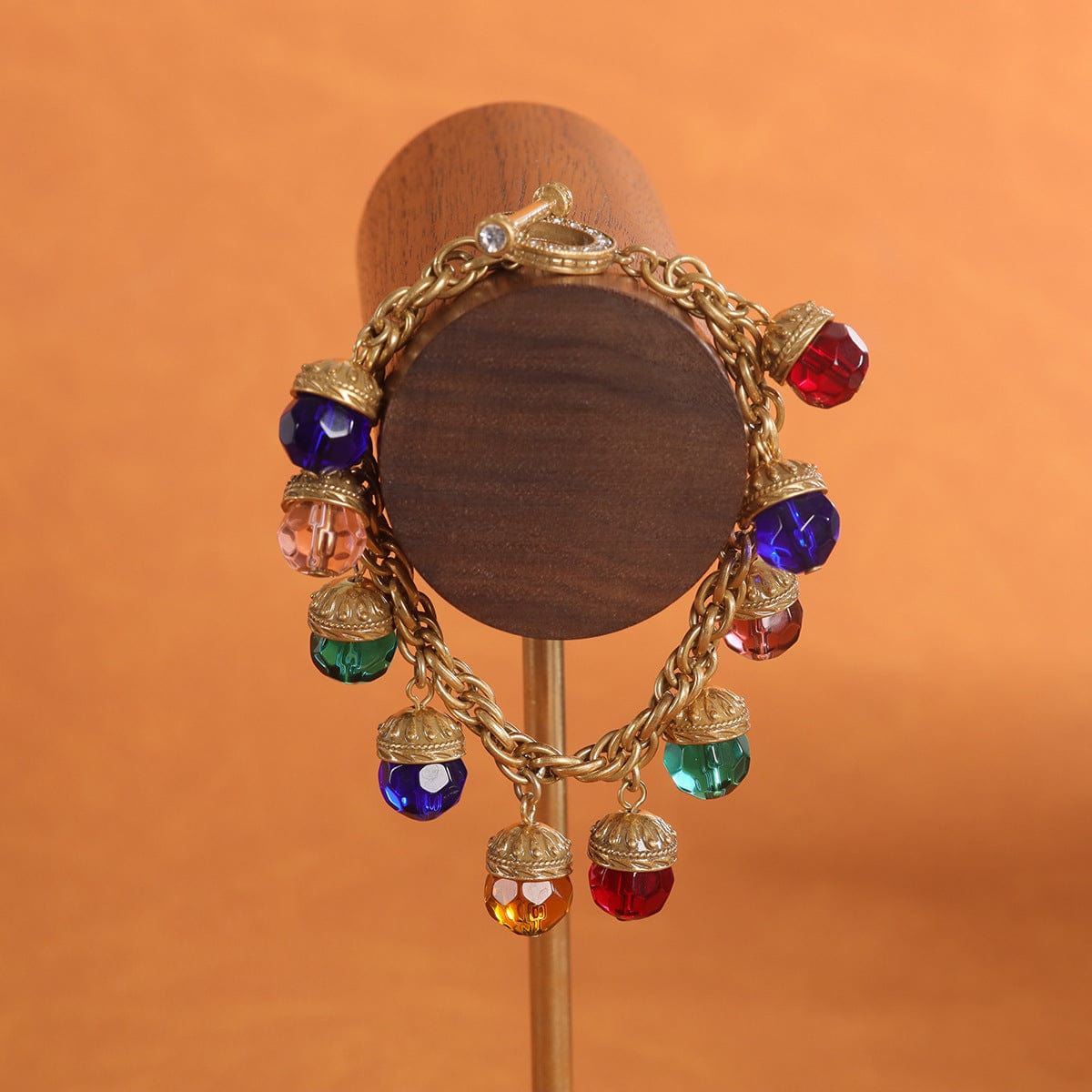 Mypinknyc Colored Glass Bead Bracelet