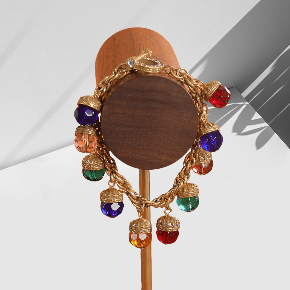 Mypinknyc Colored Glass Bead Bracelet