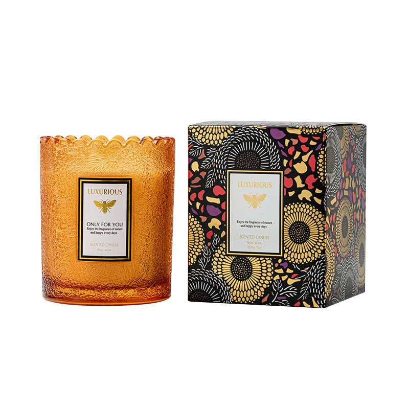Mypinknyc Embossed Glass Cups Candles