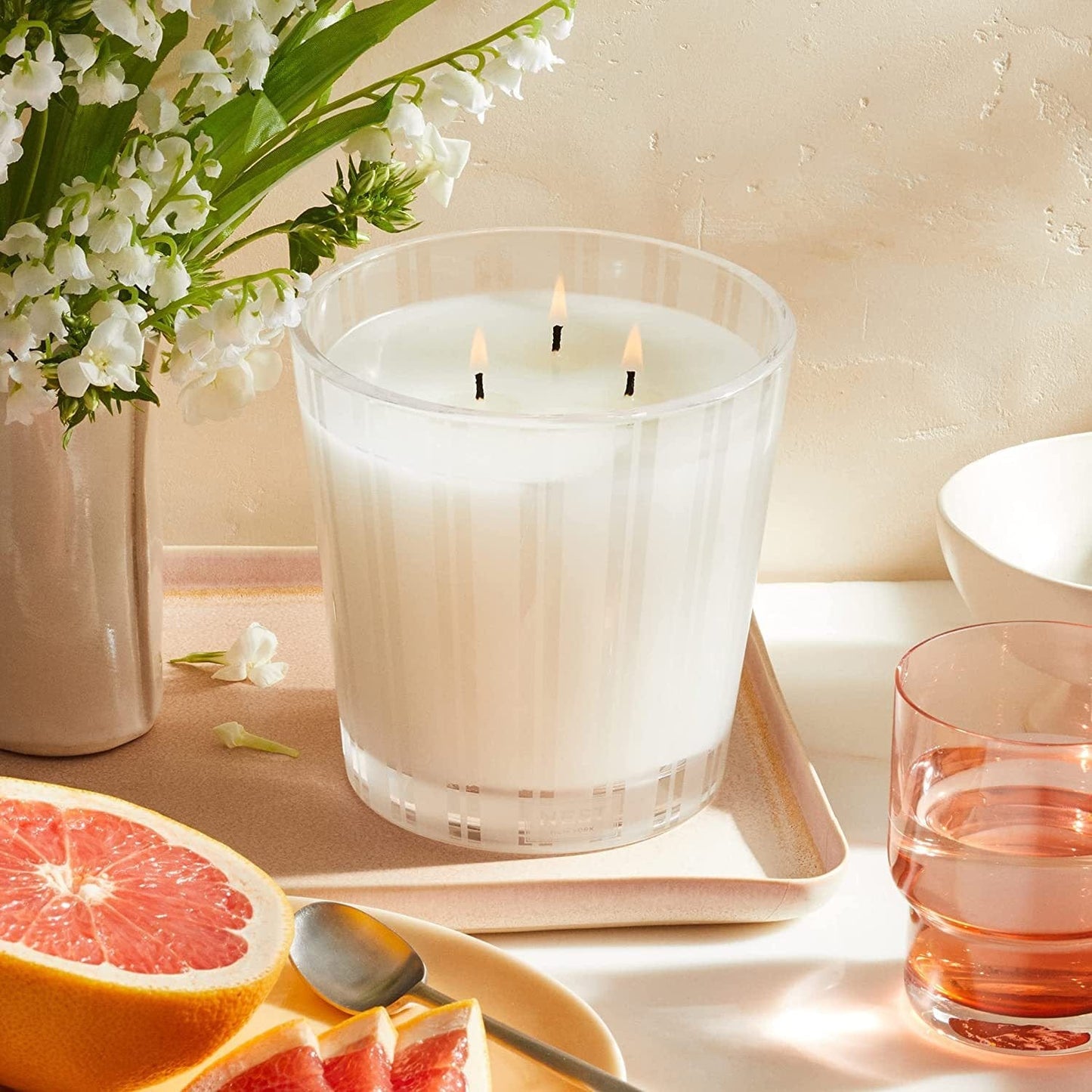 Mypinknyc Floral Fragrance 3-Wick Candle