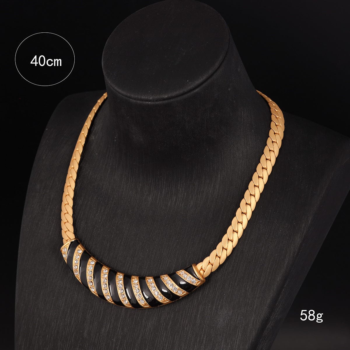 mypinknyc Gold-tone Inlaid Zircon Necklace