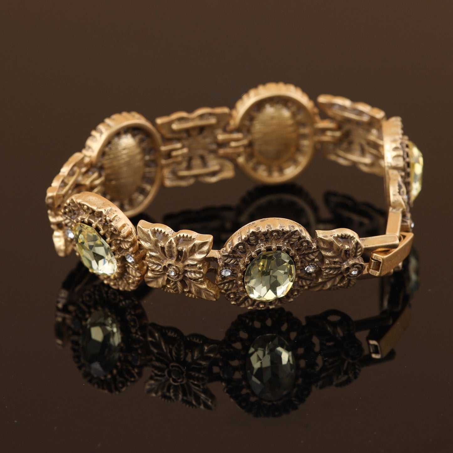 Mypinknyc Gold-tone Rhinestone Bracelet