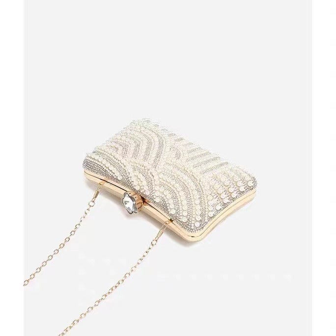 Mypinknyc Handmade Beaded Clutch