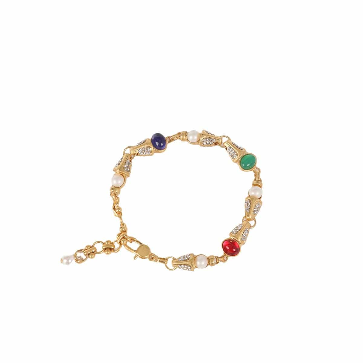 mypinknyc Red Agate Inlaid With Zircon Bracelet