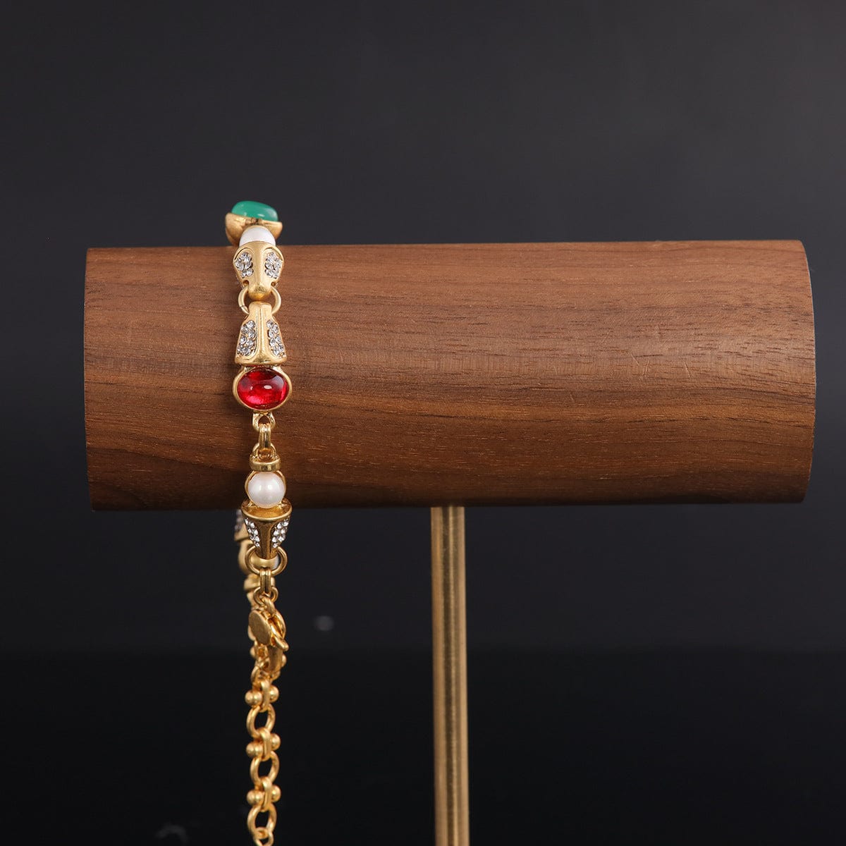 mypinknyc Red Agate Inlaid With Zircon Bracelet