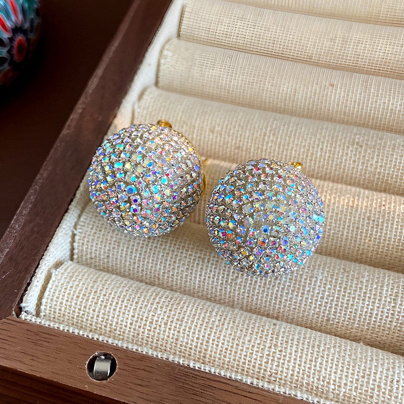 Mypinknyc Spherical Sparkling Earrings