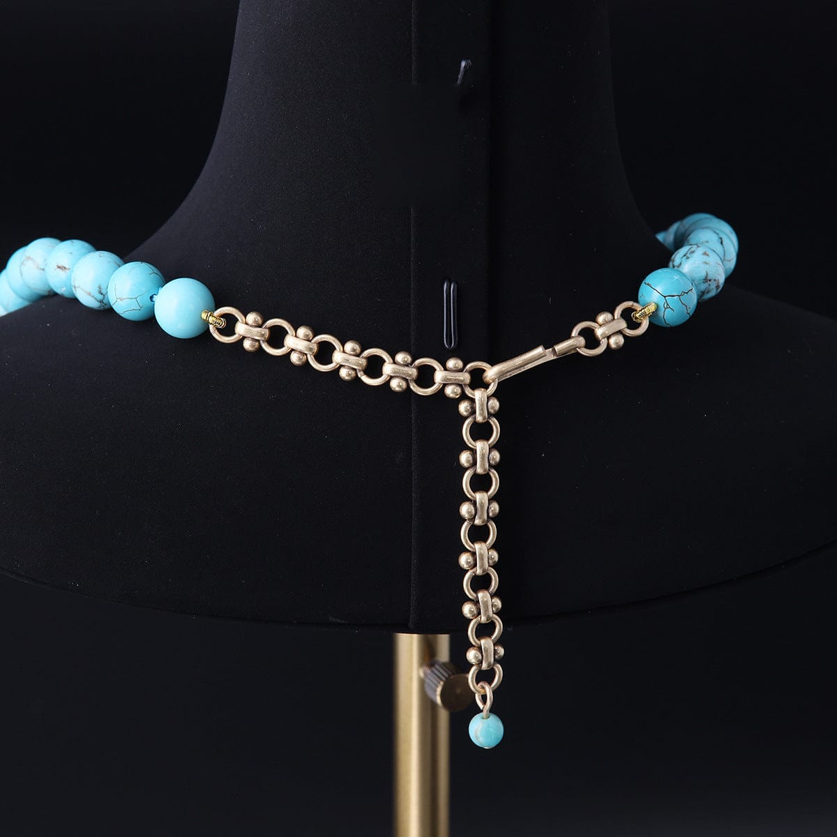 Mypinknyc Turquoise Purple Crystal Necklace