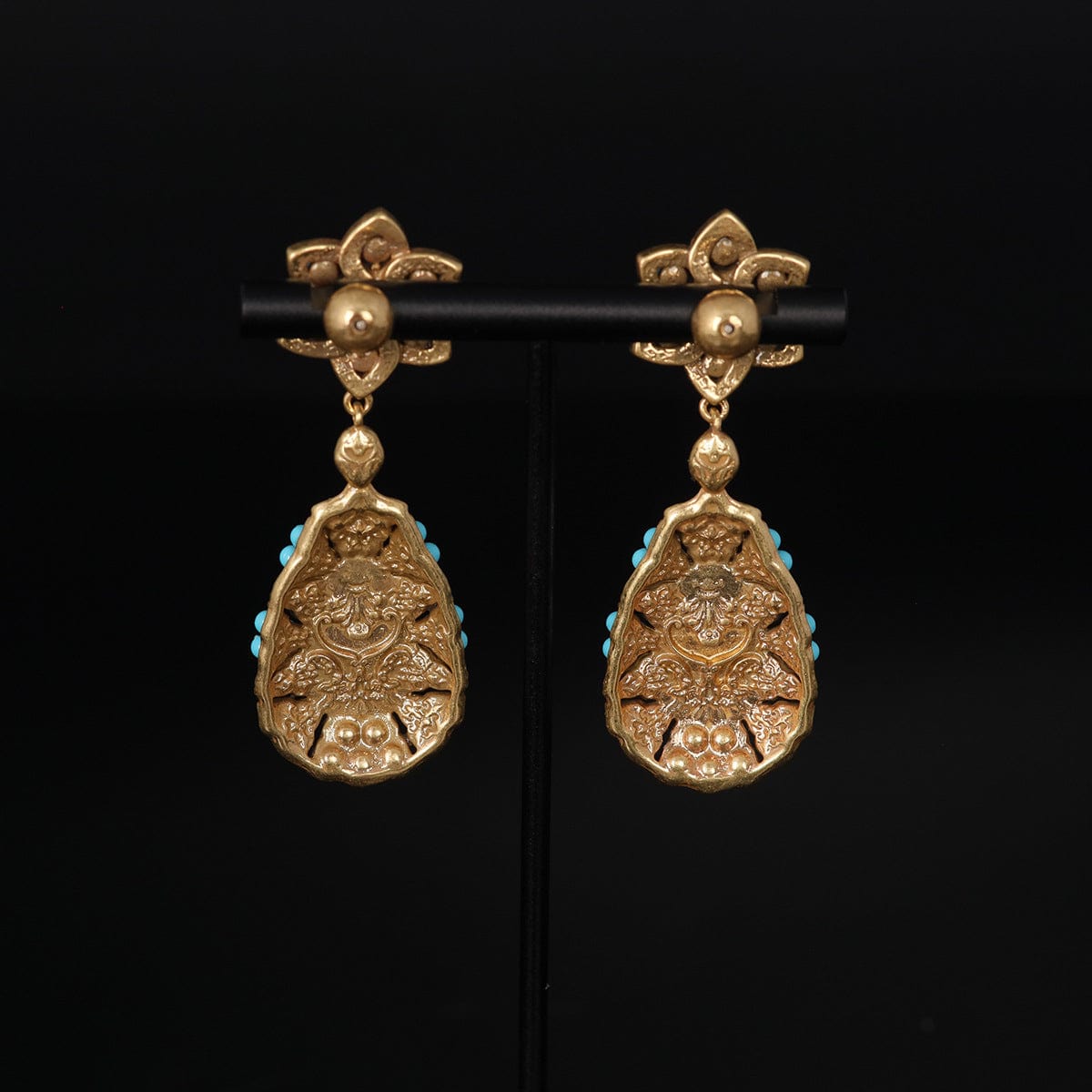 Mypinknyc Blue Turquoise Earrings