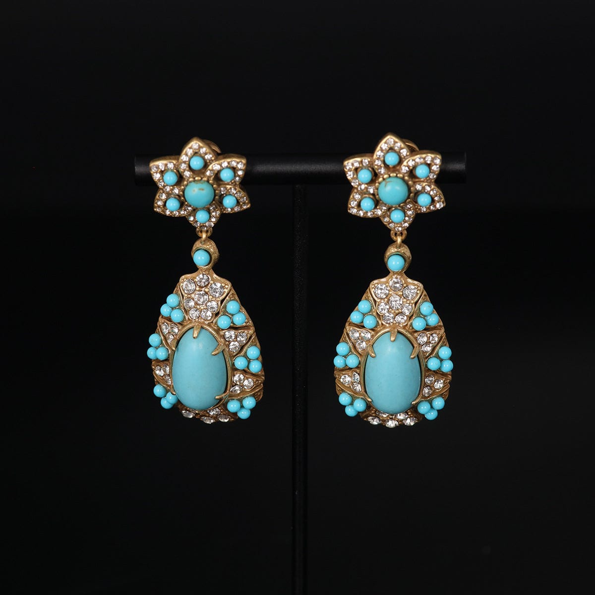 Mypinknyc Blue Turquoise Earrings