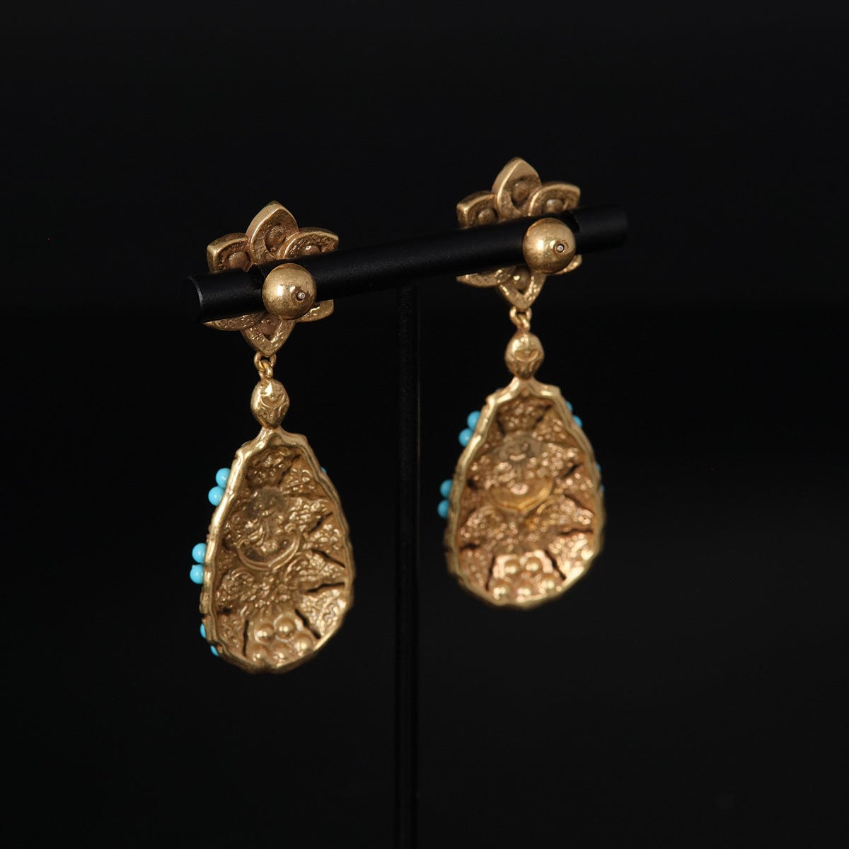 Mypinknyc Blue Turquoise Earrings