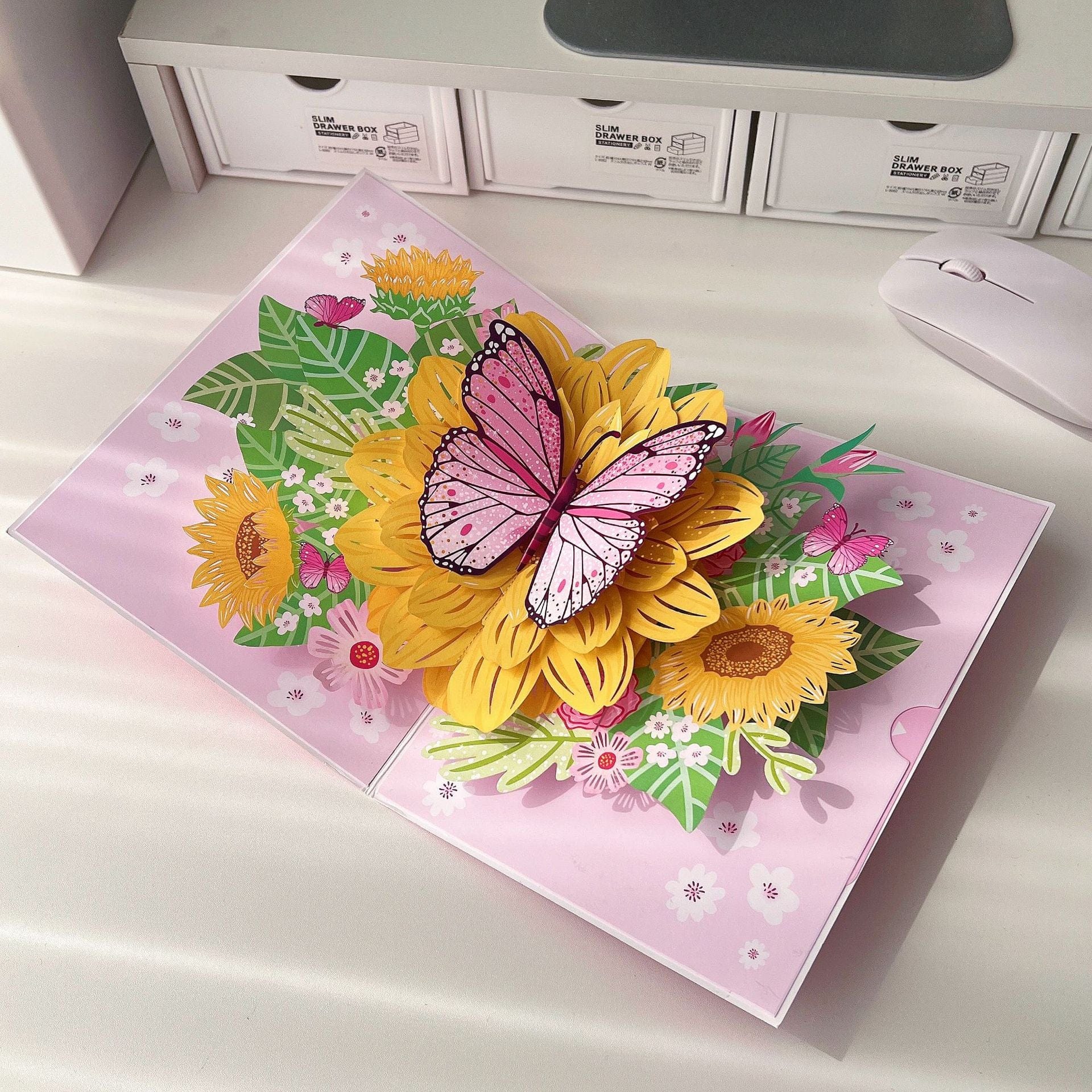 Mypinknyc Butterfly 3D Greeting Popup Card