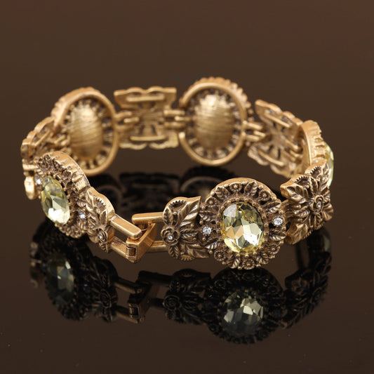 Mypinknyc Gold-tone Rhinestone Bracelet