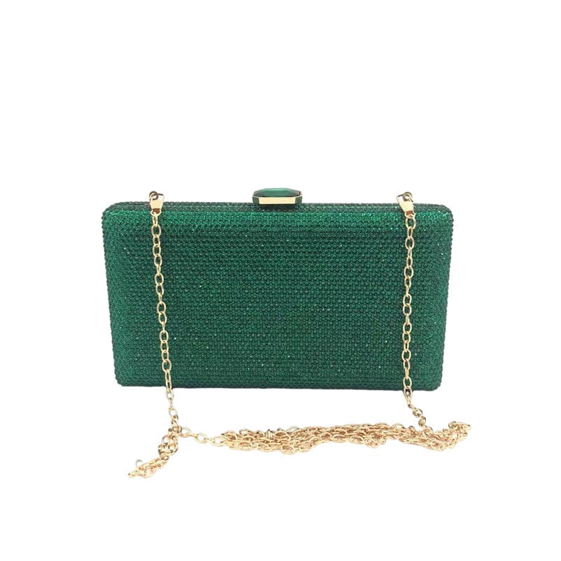 Mypinknyc Green Sparkle Clutch