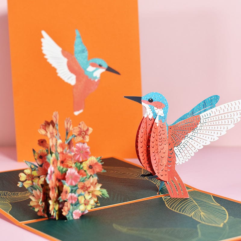 Mypinknyc Hummingbird 3D Greeting Popup Card