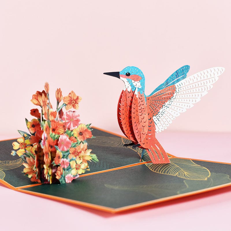 Mypinknyc Hummingbird 3D Greeting Popup Card