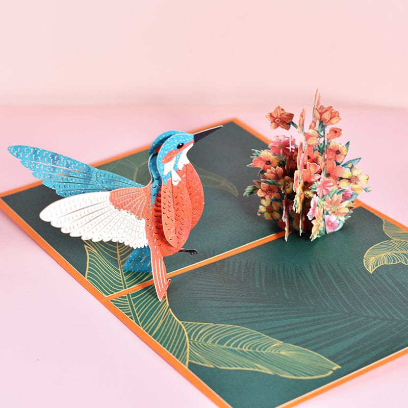 Mypinknyc Hummingbird 3D Greeting Popup Card