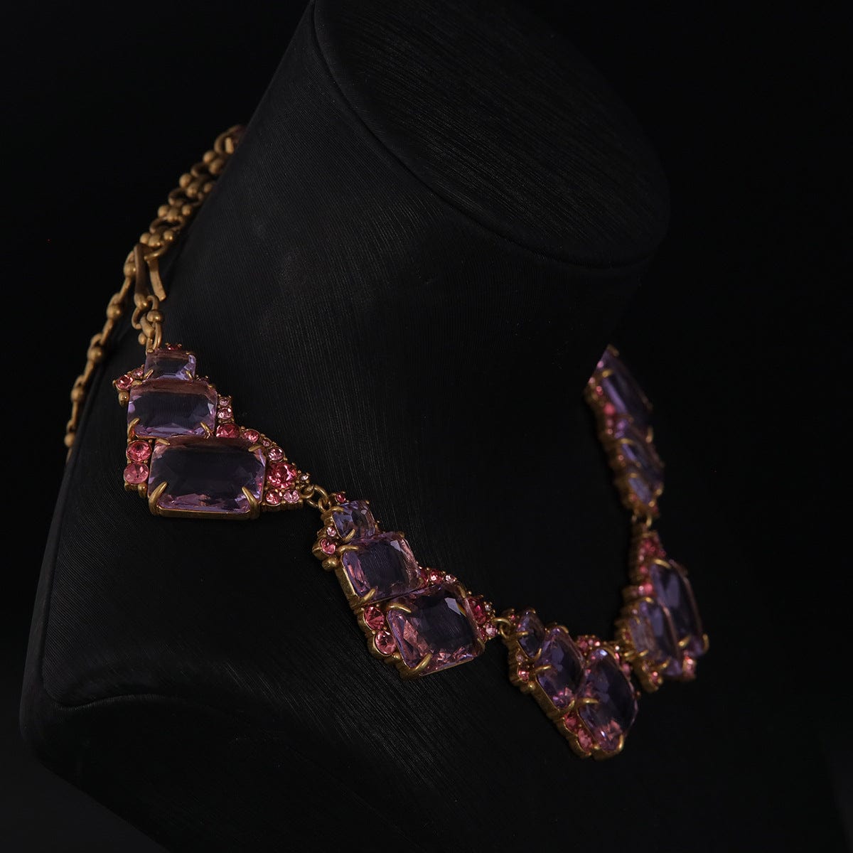 Mypinknyc Purple Crystal Necklace