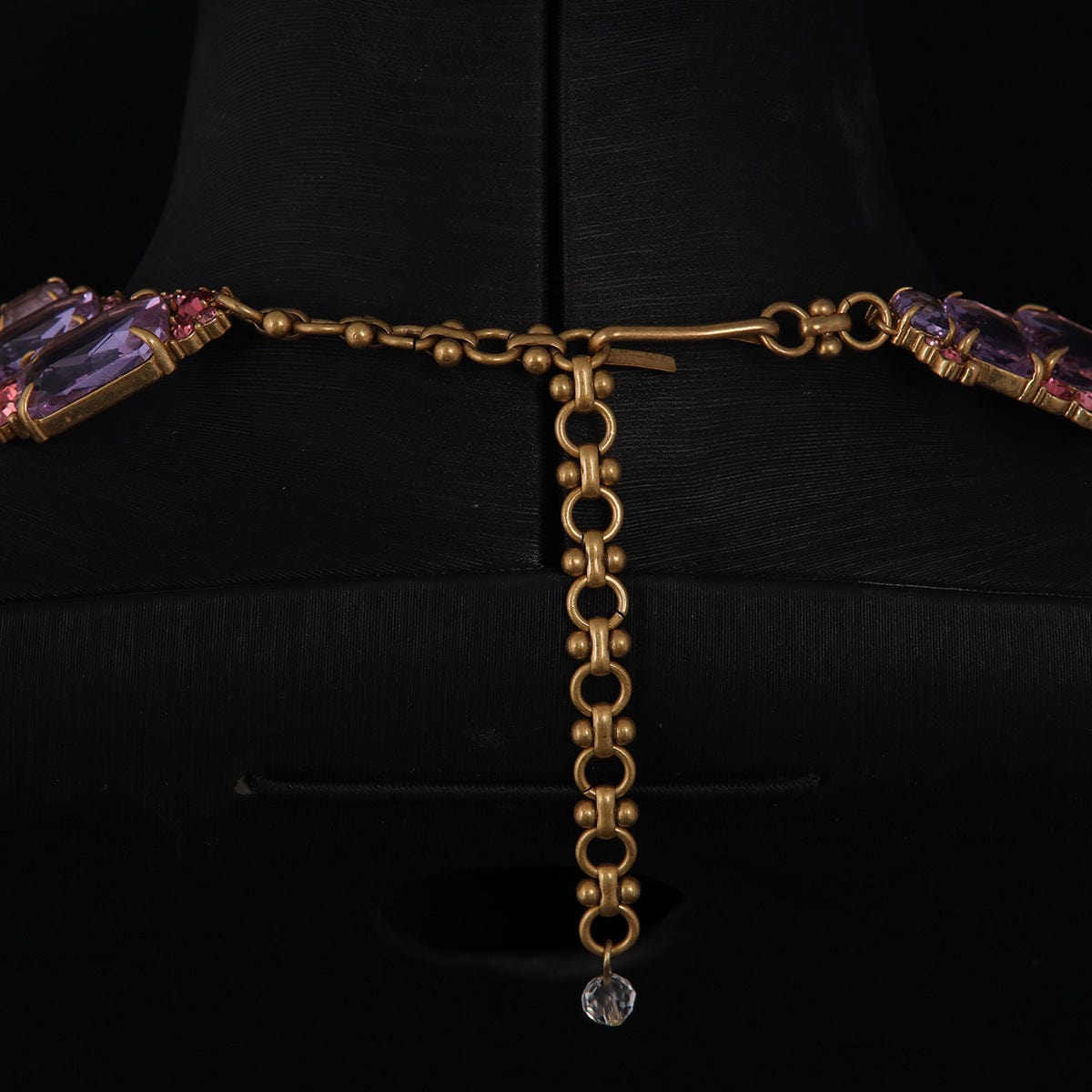 Mypinknyc Purple Crystal Necklace