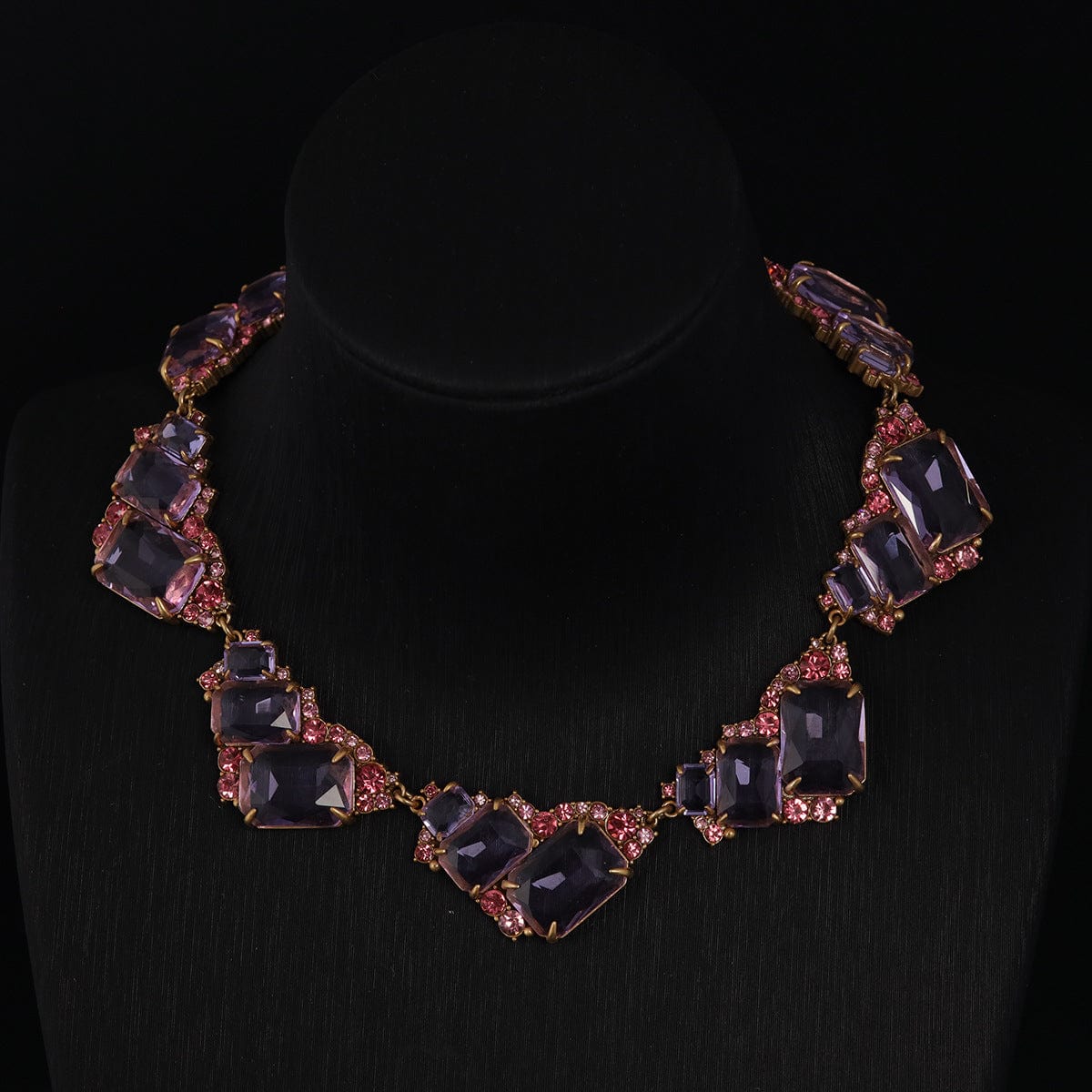 Mypinknyc Purple Crystal Necklace